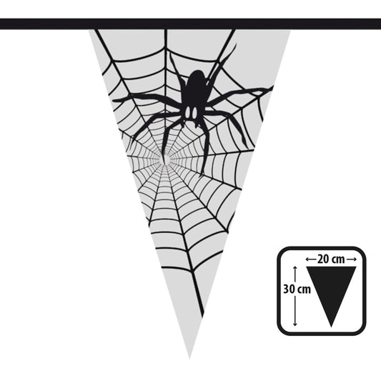 Vlaggenlijn spinnenweb 6 meter