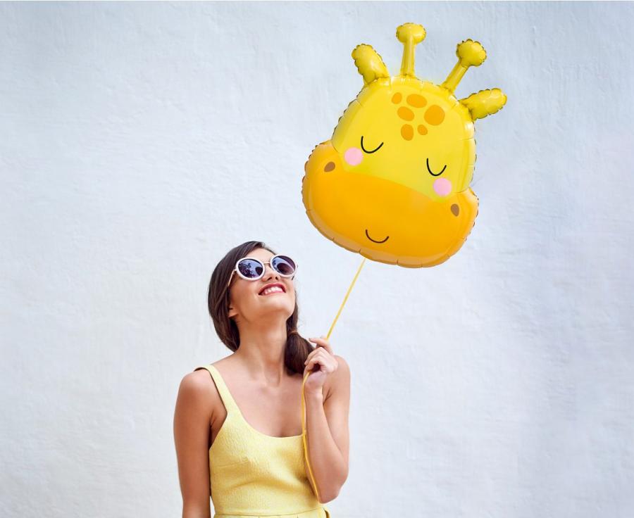 Folieballon Giraffekop 53 cm