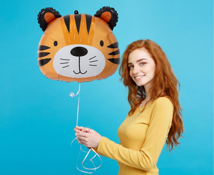Folieballon Tijgerkop 41 cm