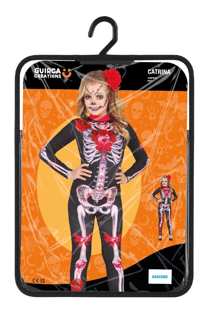 Kinderkostuum Catrina skelet meisje - foto 4