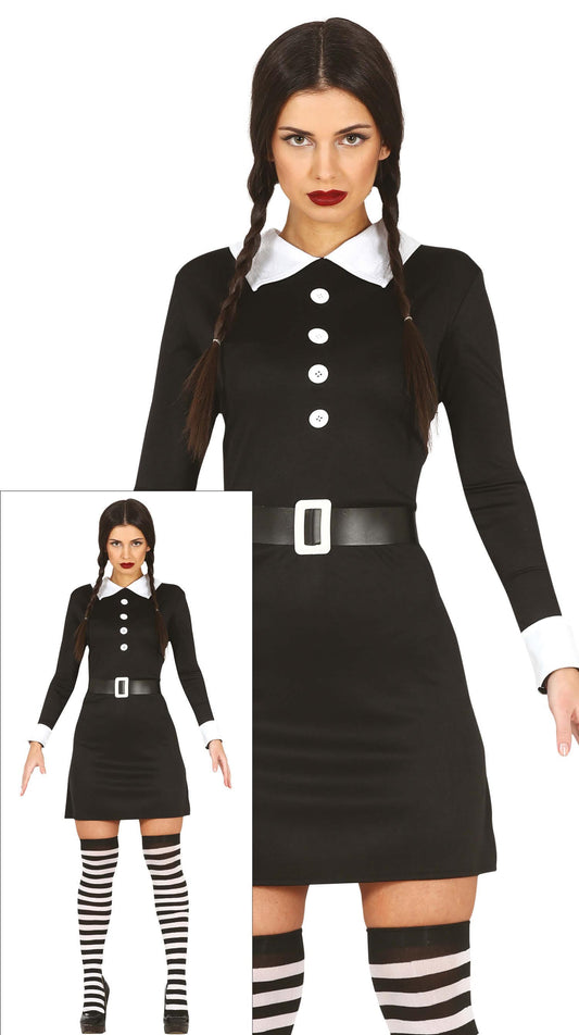 Kostuum Wednesday jurk dames