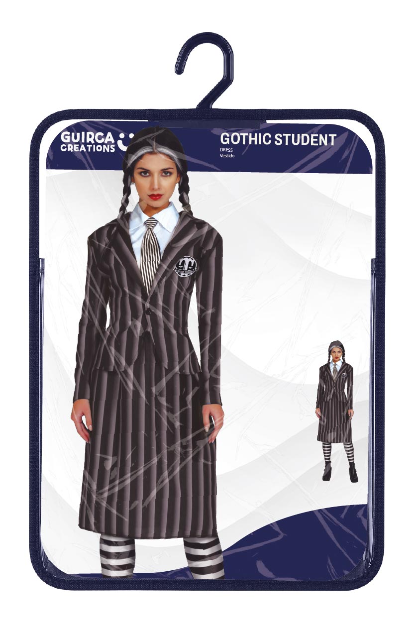 Kostuum Wednesday schooluniform dames - foto 4