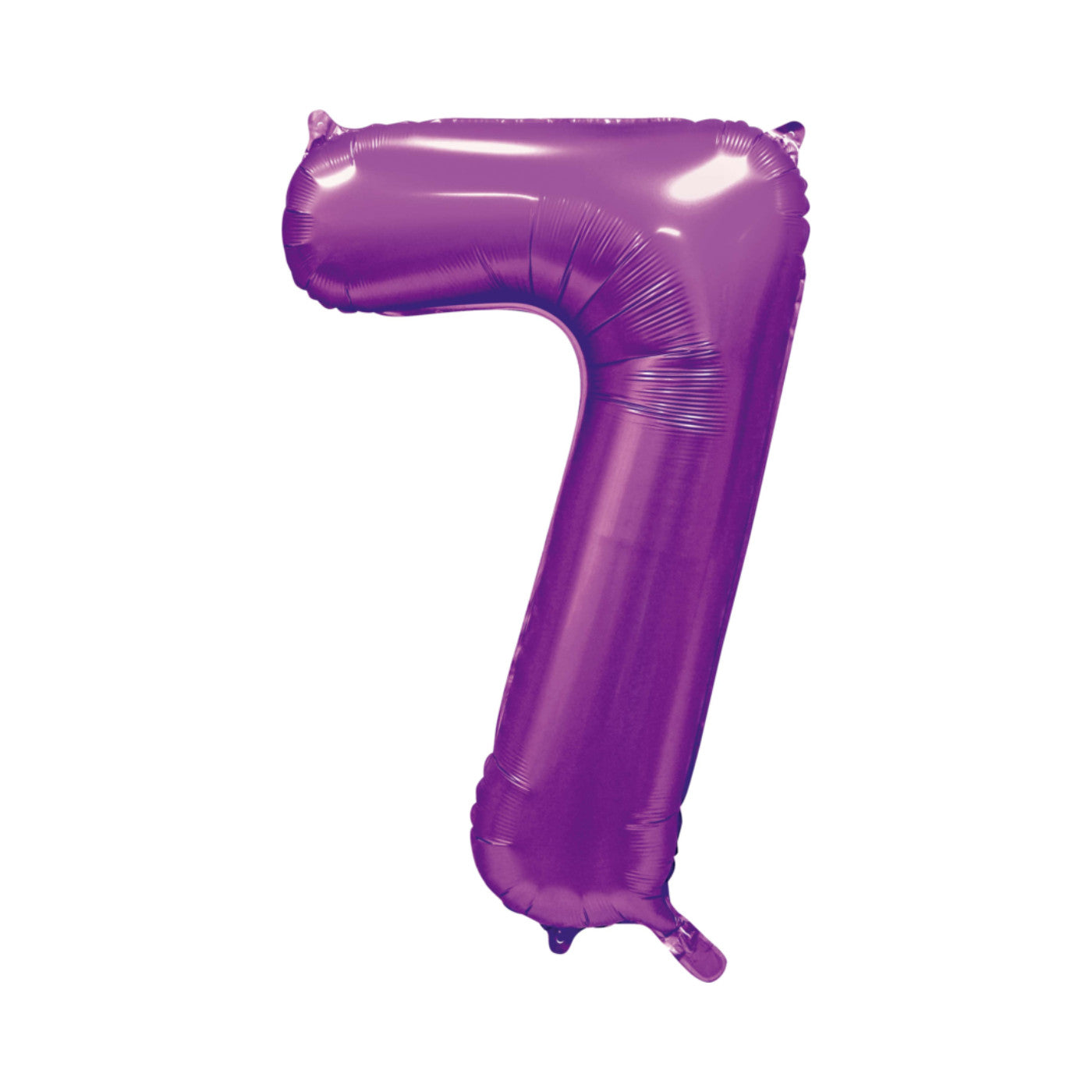 Folie cijferballon satijn paars 86 cm