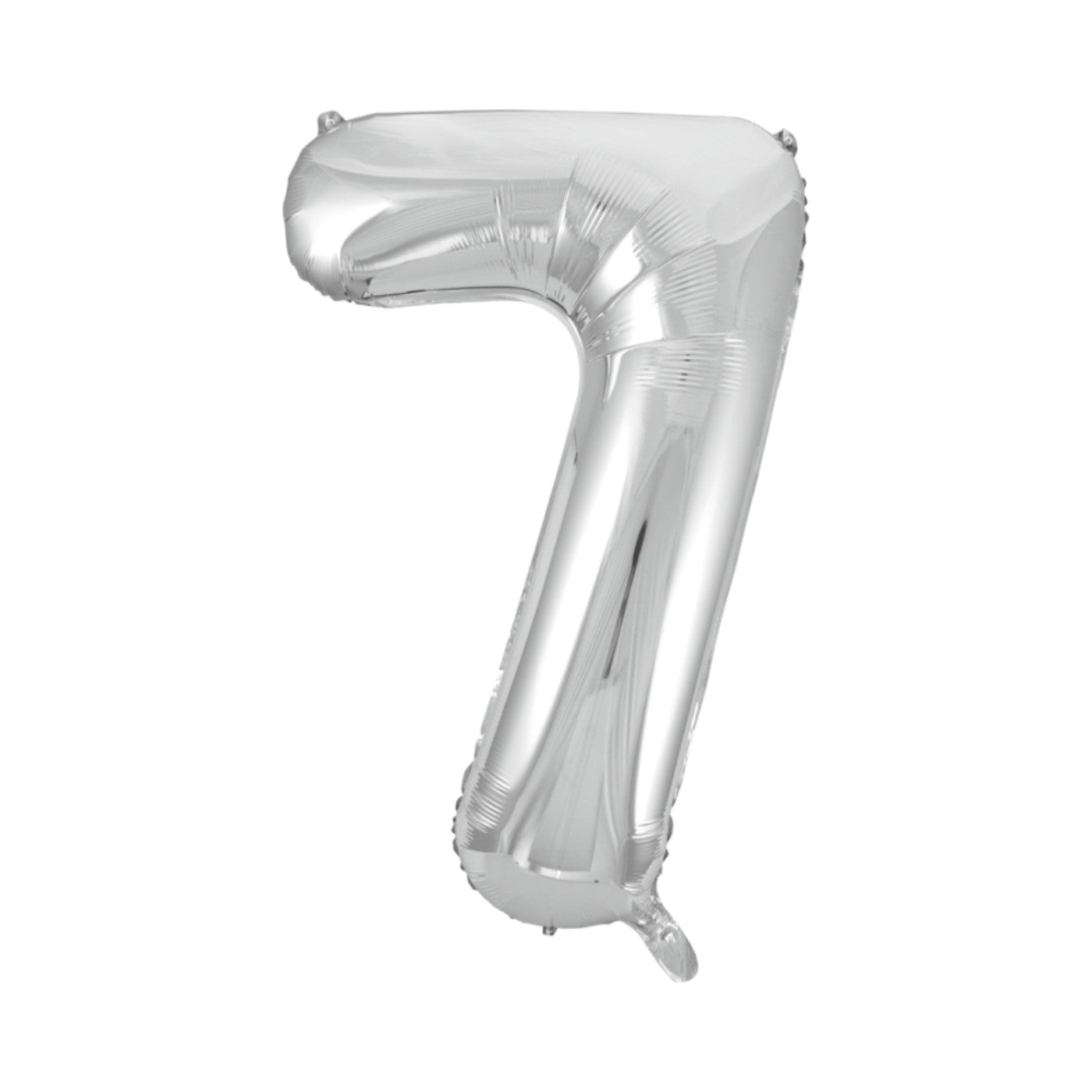 Folie cijferballon zilver 86 cm