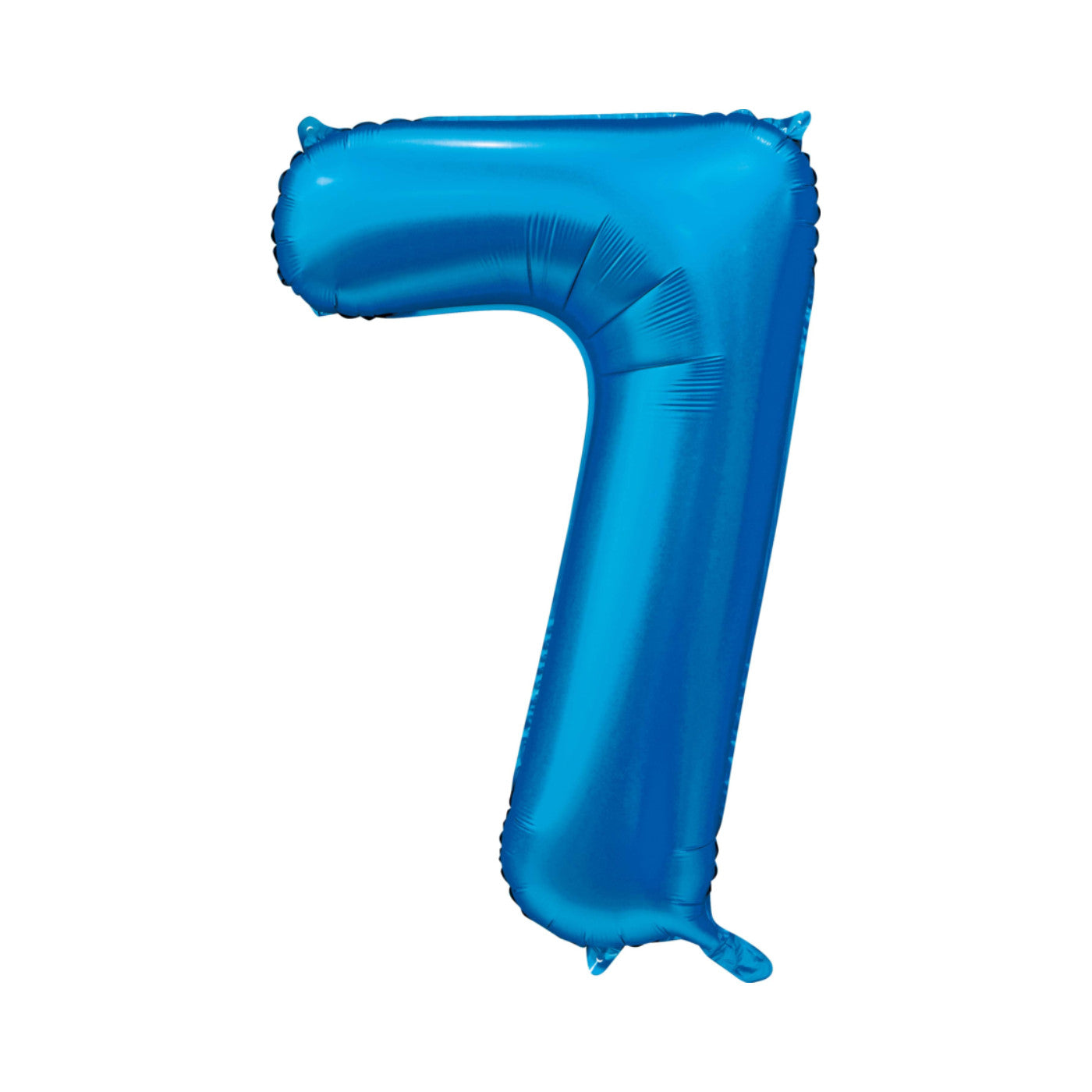 Folie cijferballon satijn blauw 86 cm