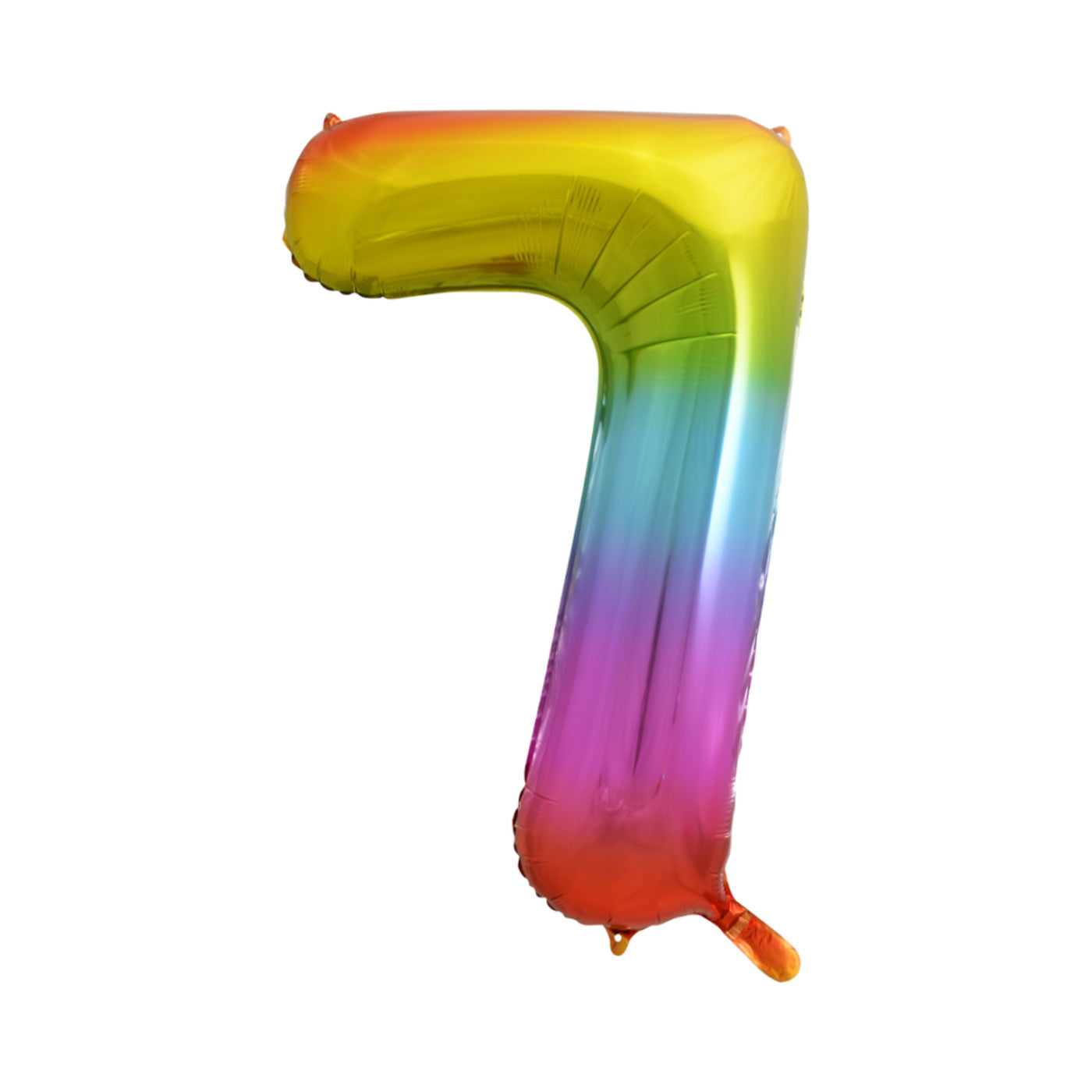 Folie cijferballon regenboog 86 cm