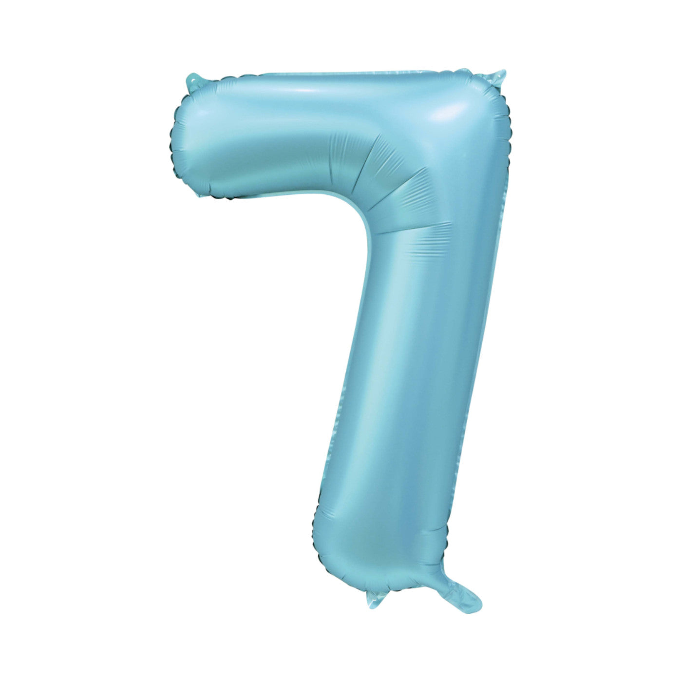 Folie cijferballon satijn lichtblauw 86 cm