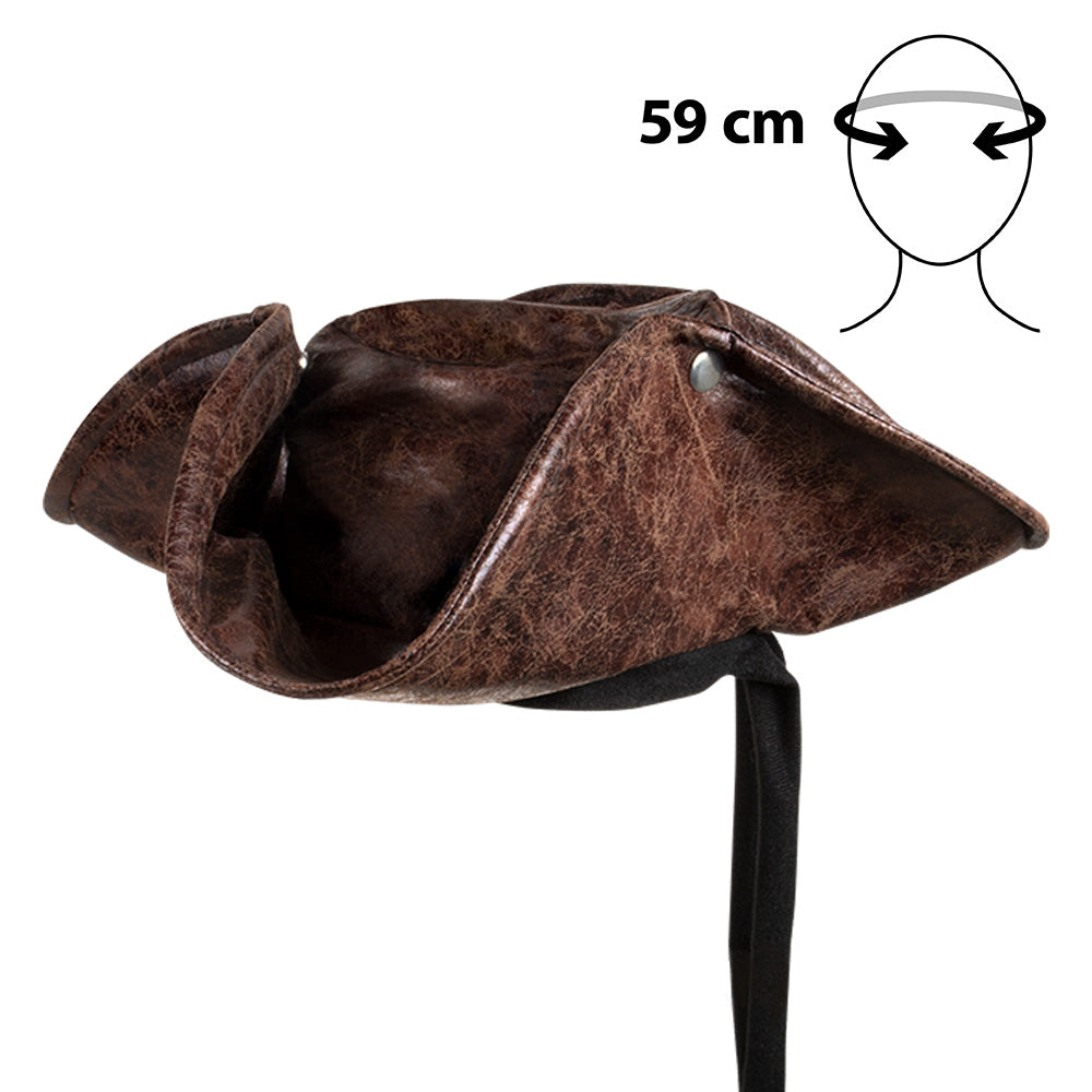 Piratenhoed Neptune bruin - foto 2