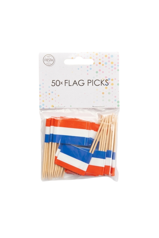 Coctailprikkers Rood Wit Blauw 50 stuks