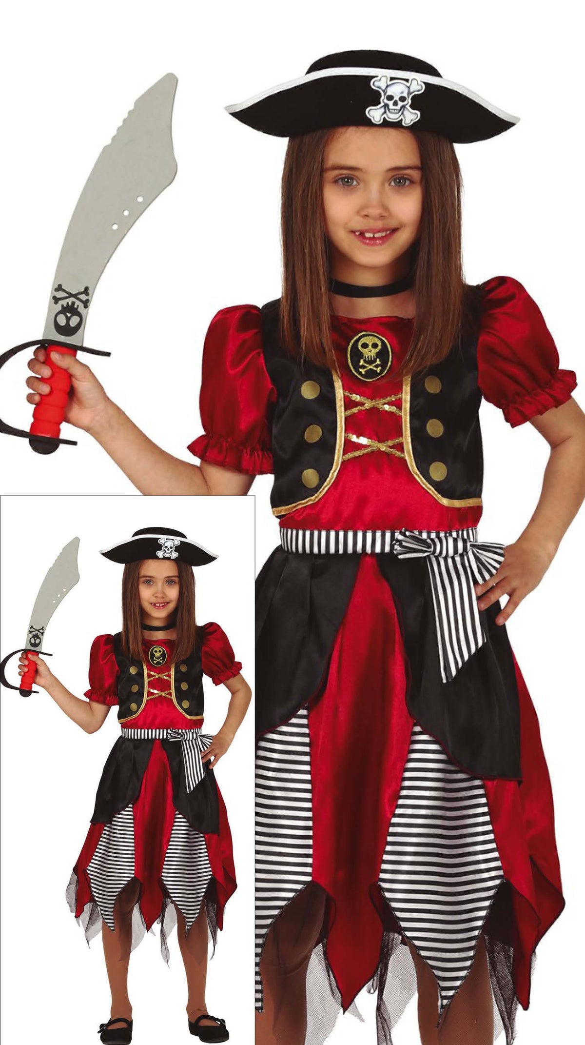 Kinderkostuum piratenmeisje