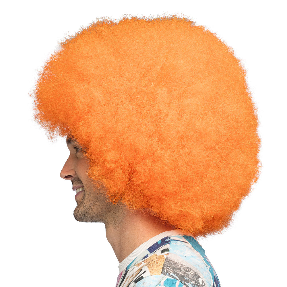 Pruik XL afro neonoranje - foto 3