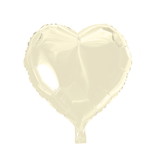 Folieballon hart ivoor 46 cm