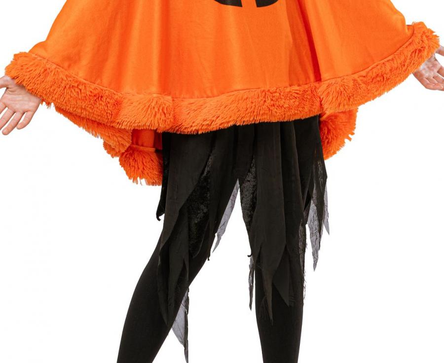 Pompoenponcho kinderen met capuchon - foto 3