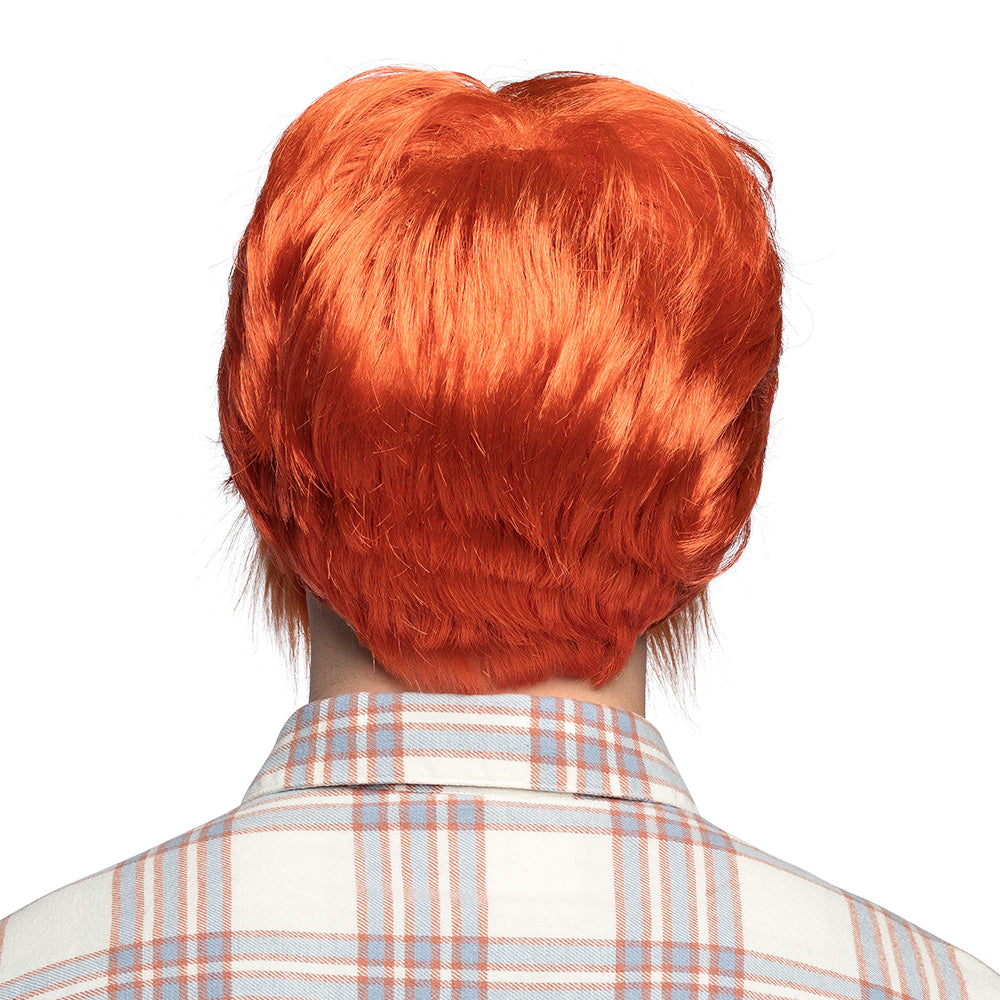 Pruik met baard oranje - foto 3