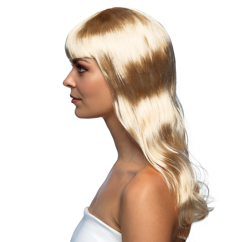 Pruik lang met pony blond - foto 2