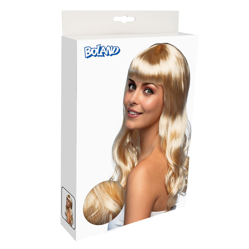 Pruik lang met pony blond - foto 4