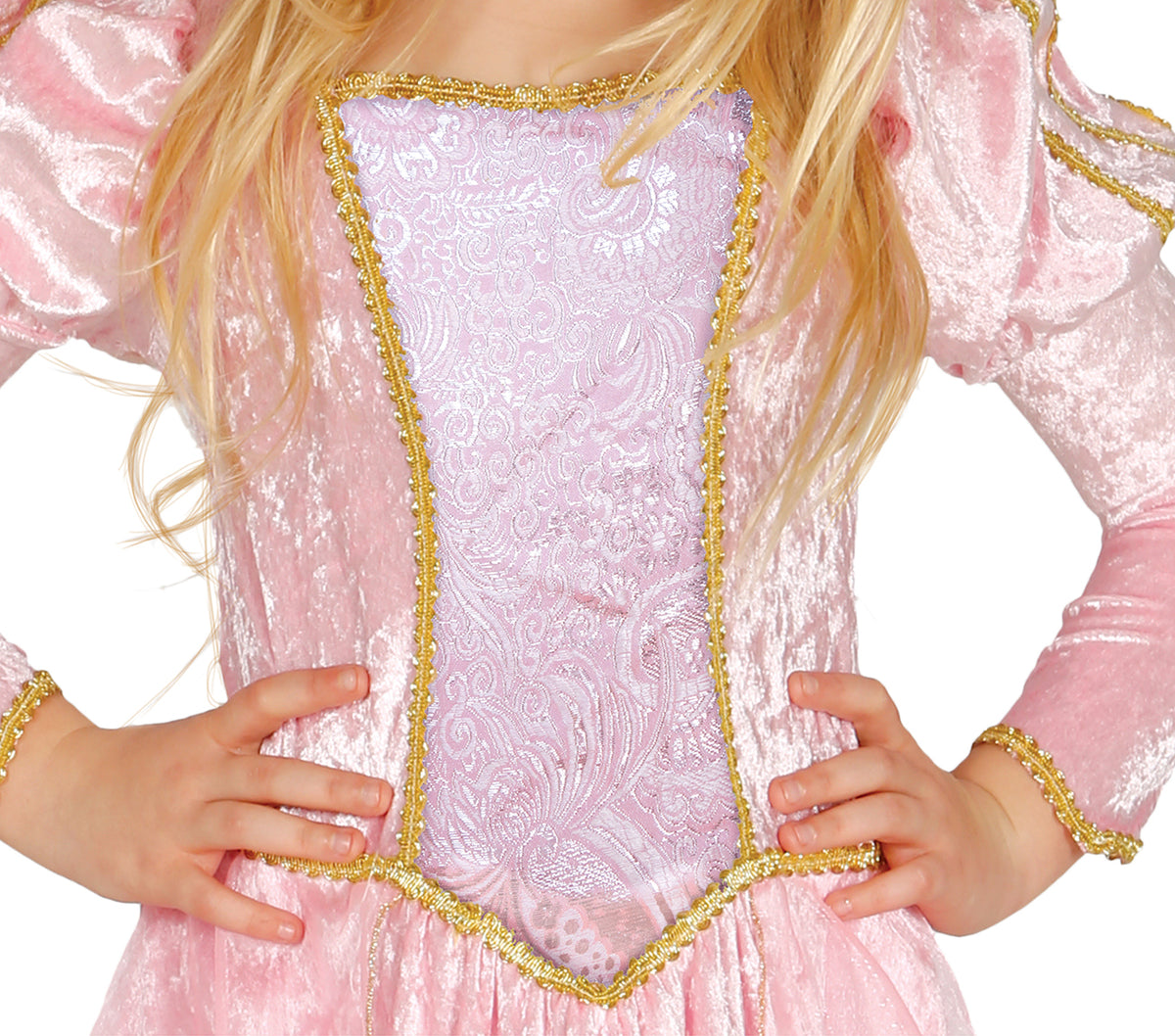 Kinderkostuum prinses roze fluweel - foto 5