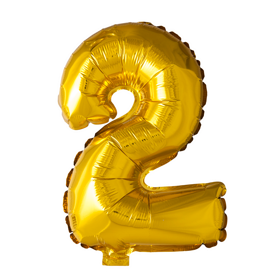Folie cijferballon goud 41 cm