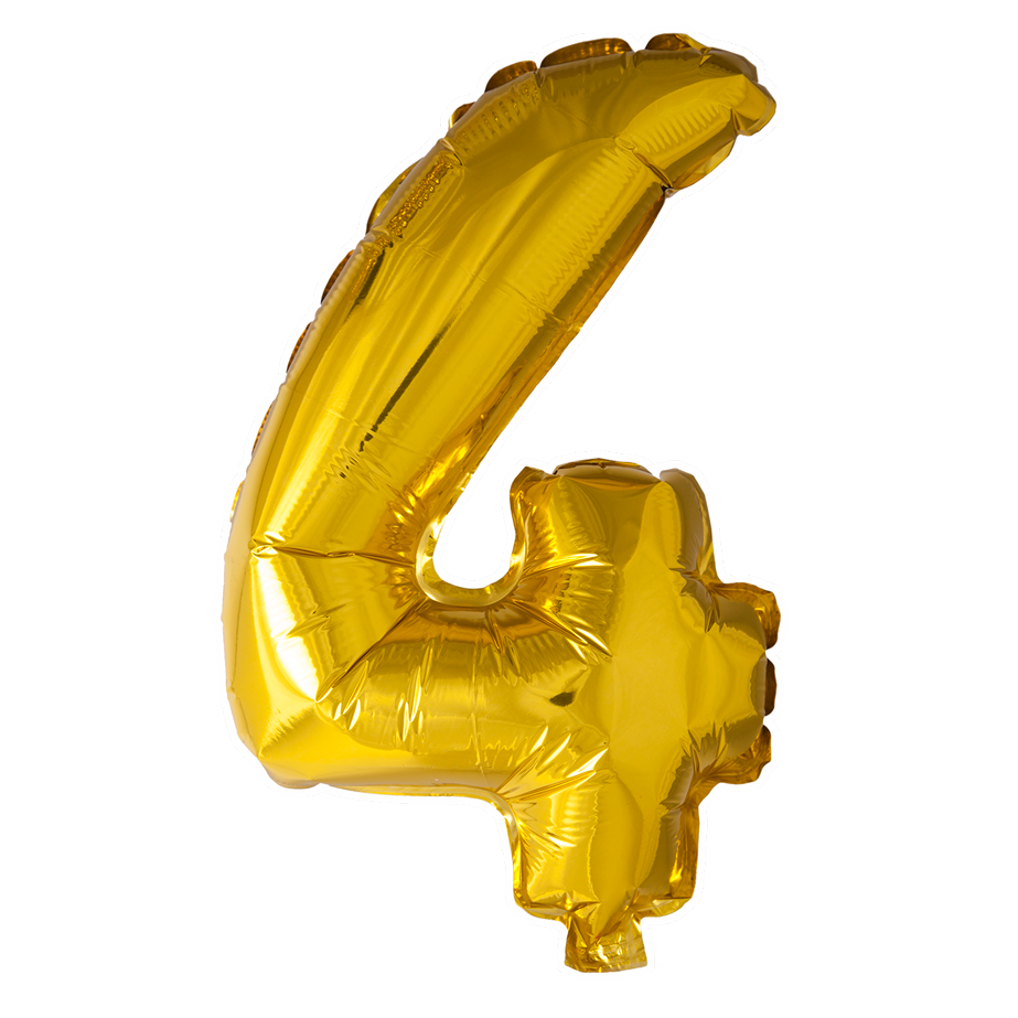 Folie cijferballon goud 41 cm