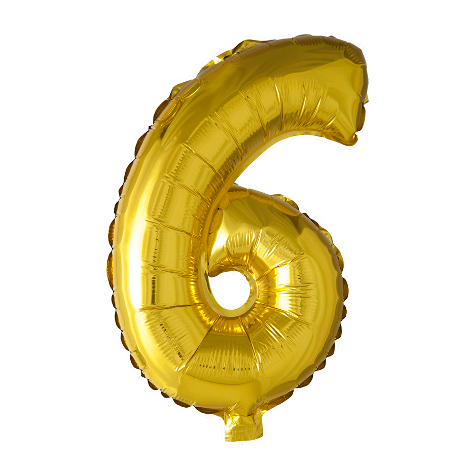 Folie cijferballon goud 41 cm