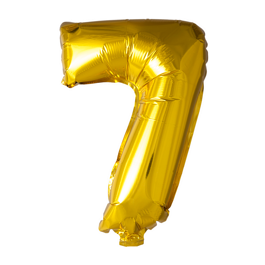 Folie cijferballon goud 41 cm