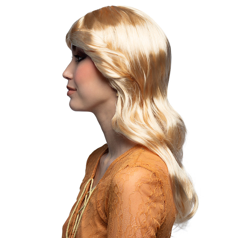Pruik jaren 70 lang blond - foto 2