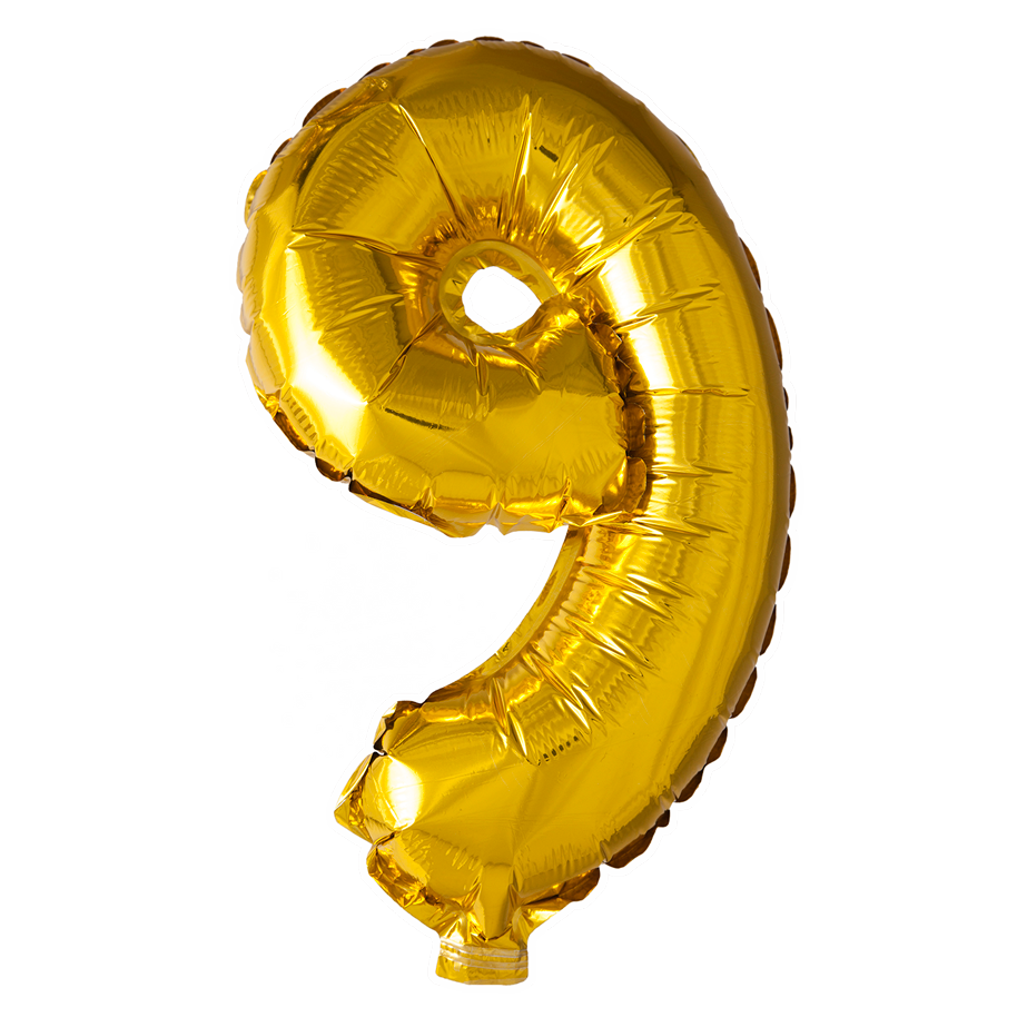 Folie cijferballon goud 41 cm