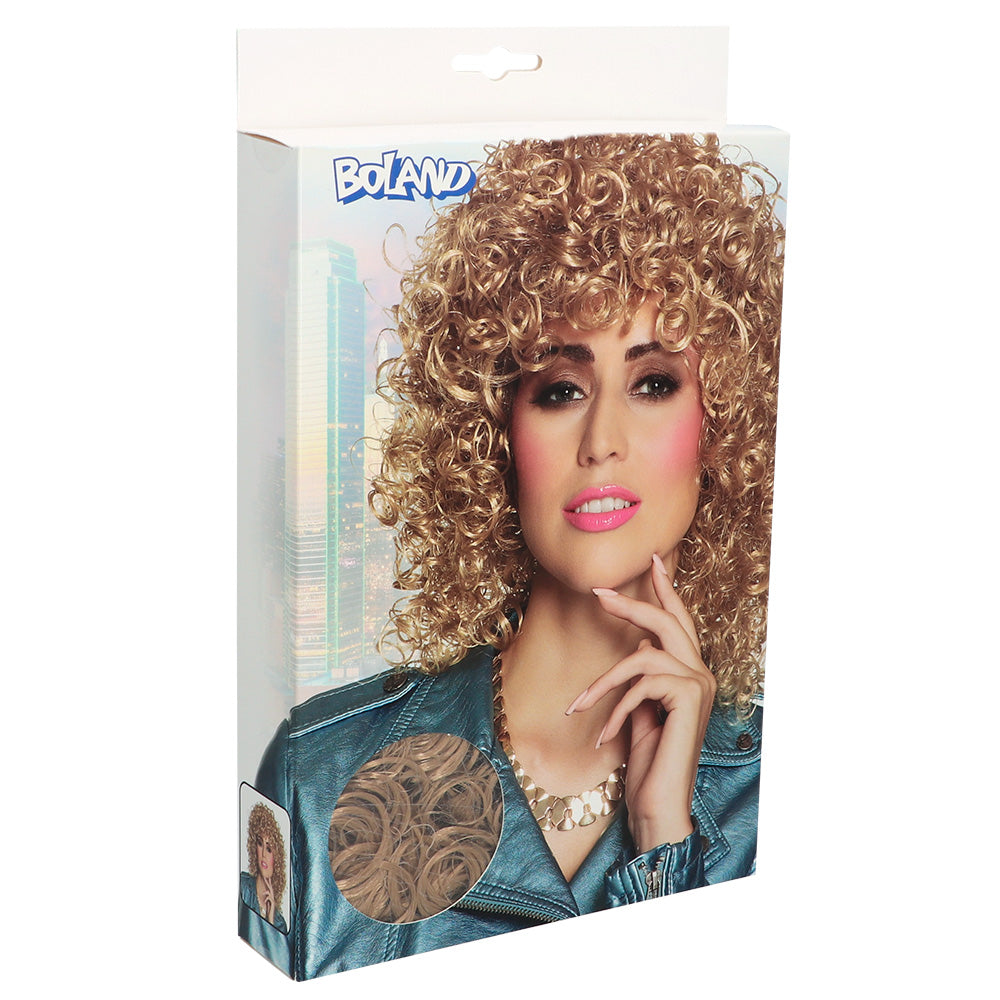 Pruik jaren 80 krullen blond - foto 2