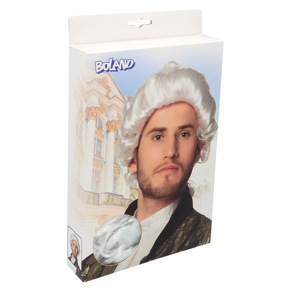 Pruik barok heren wit - foto 4