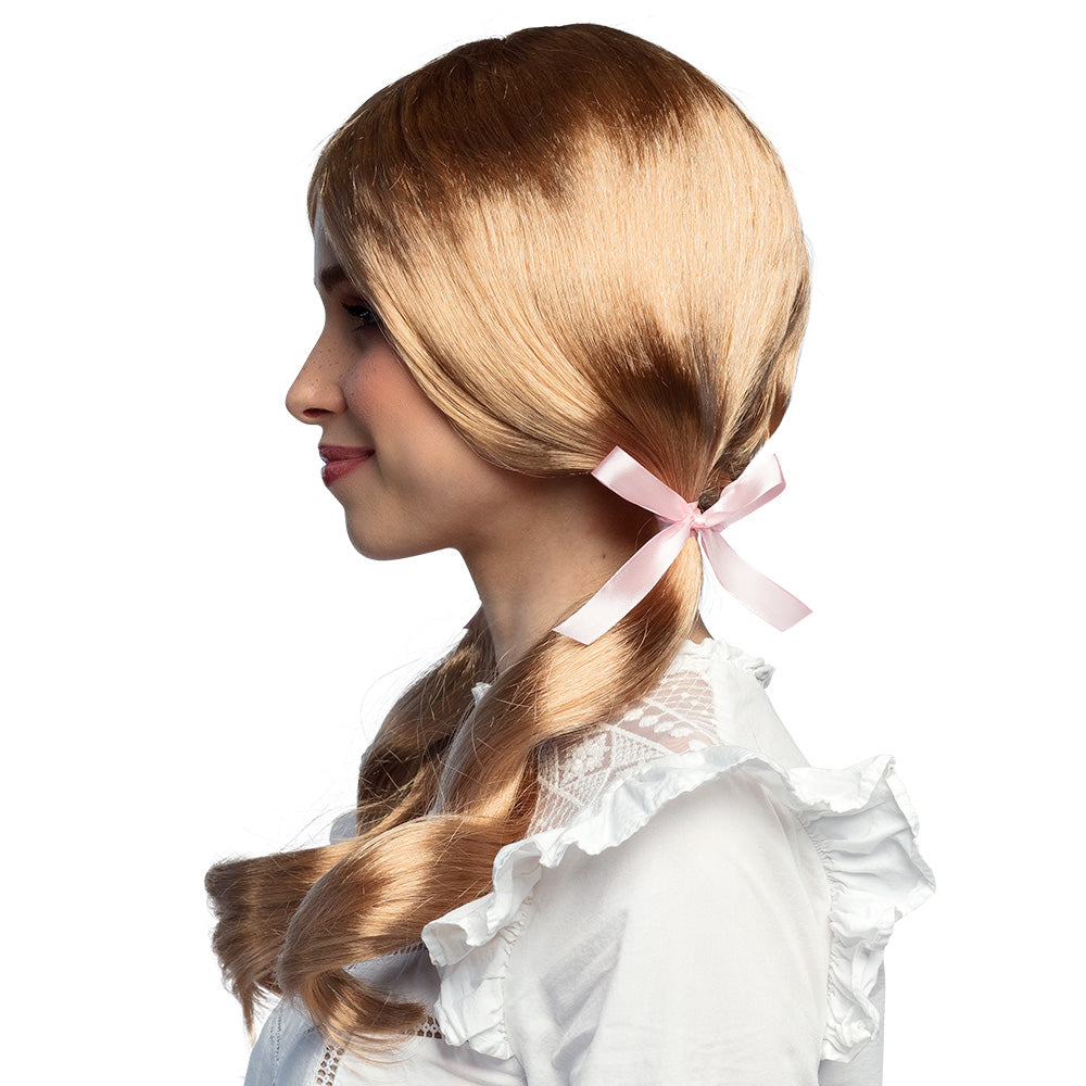 Pruik blond met staartjes - foto 3