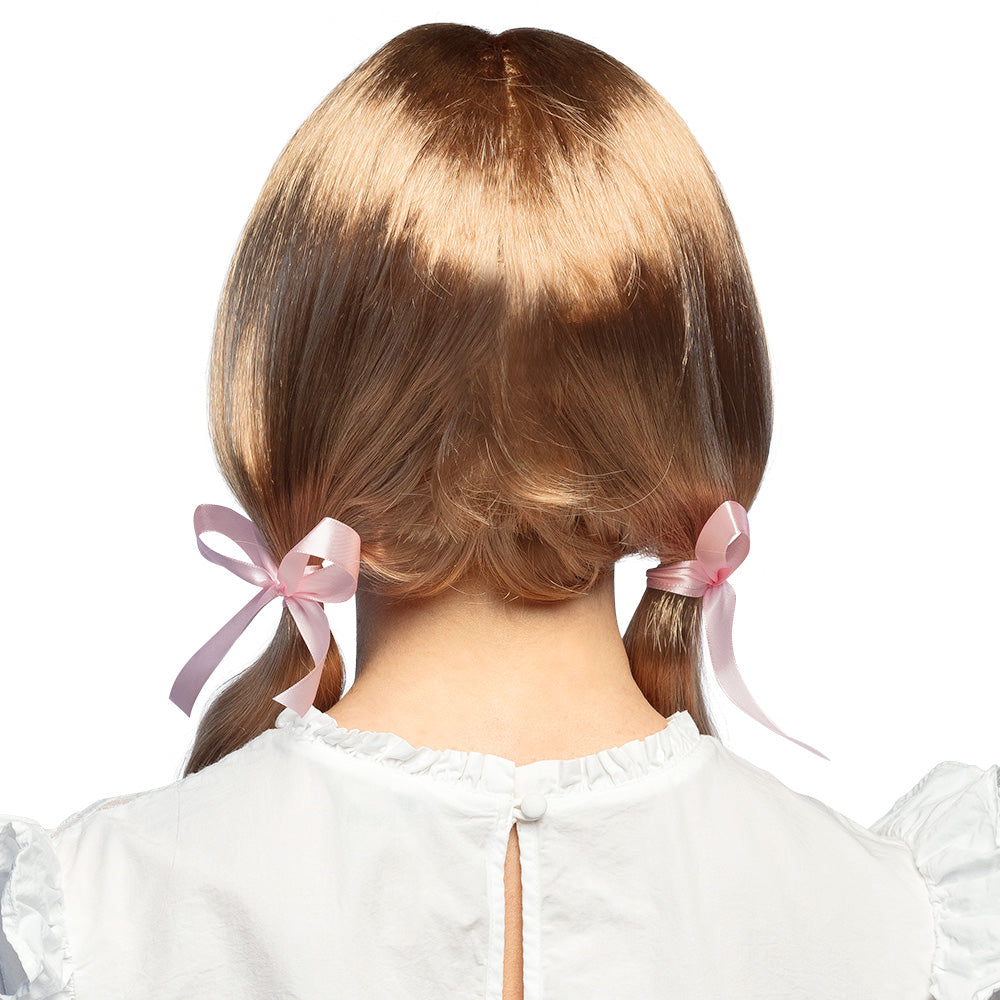 Pruik blond met staartjes - foto 4
