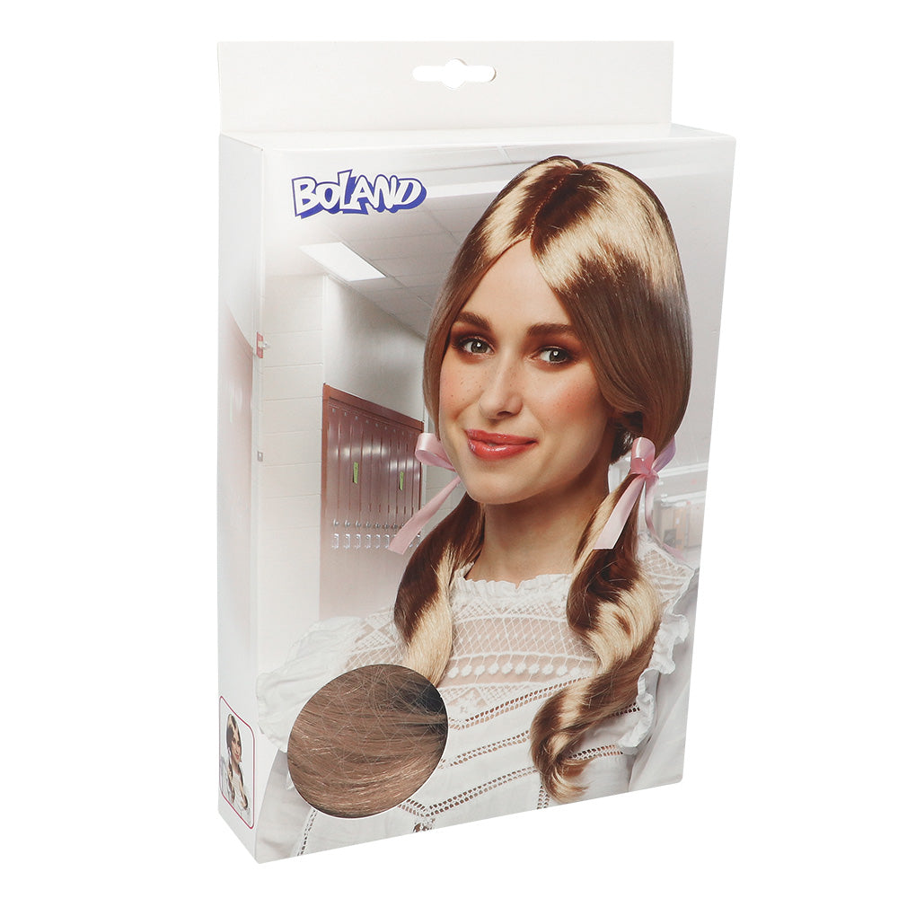 Pruik blond met staartjes - foto 5