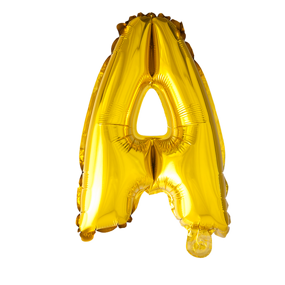 Folie letterballon goud 41 cm, letter A