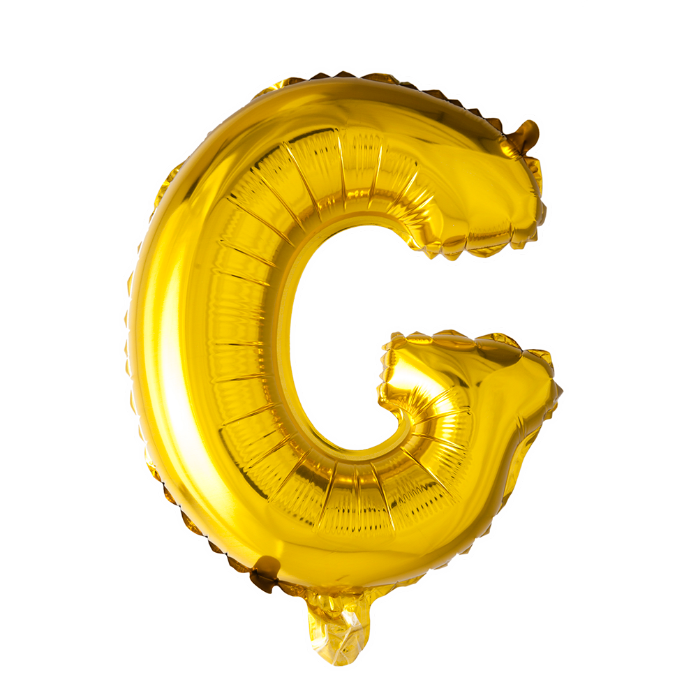 Folie letterballon goud 41 cm, letter G