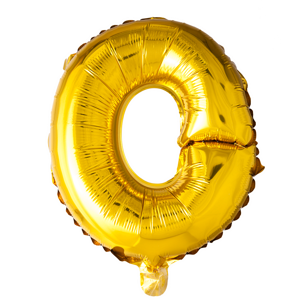 Folie letterballon goud 41 cm, letter O