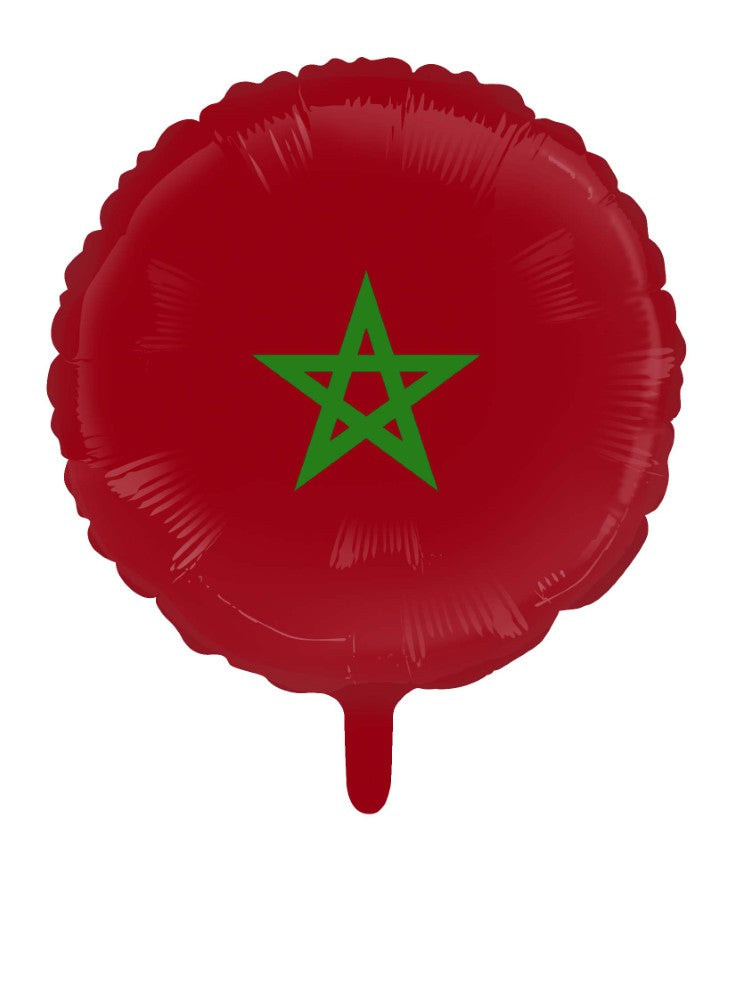 Folieballon Marokkaanse vlag 46 cm