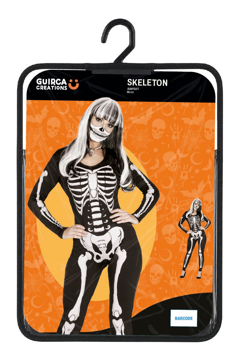 Kostuum skelet jumpsuit dames - foto 4