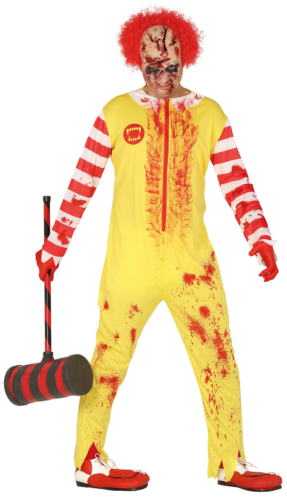 Kostuum horrorclown hamburger heren - foto 2