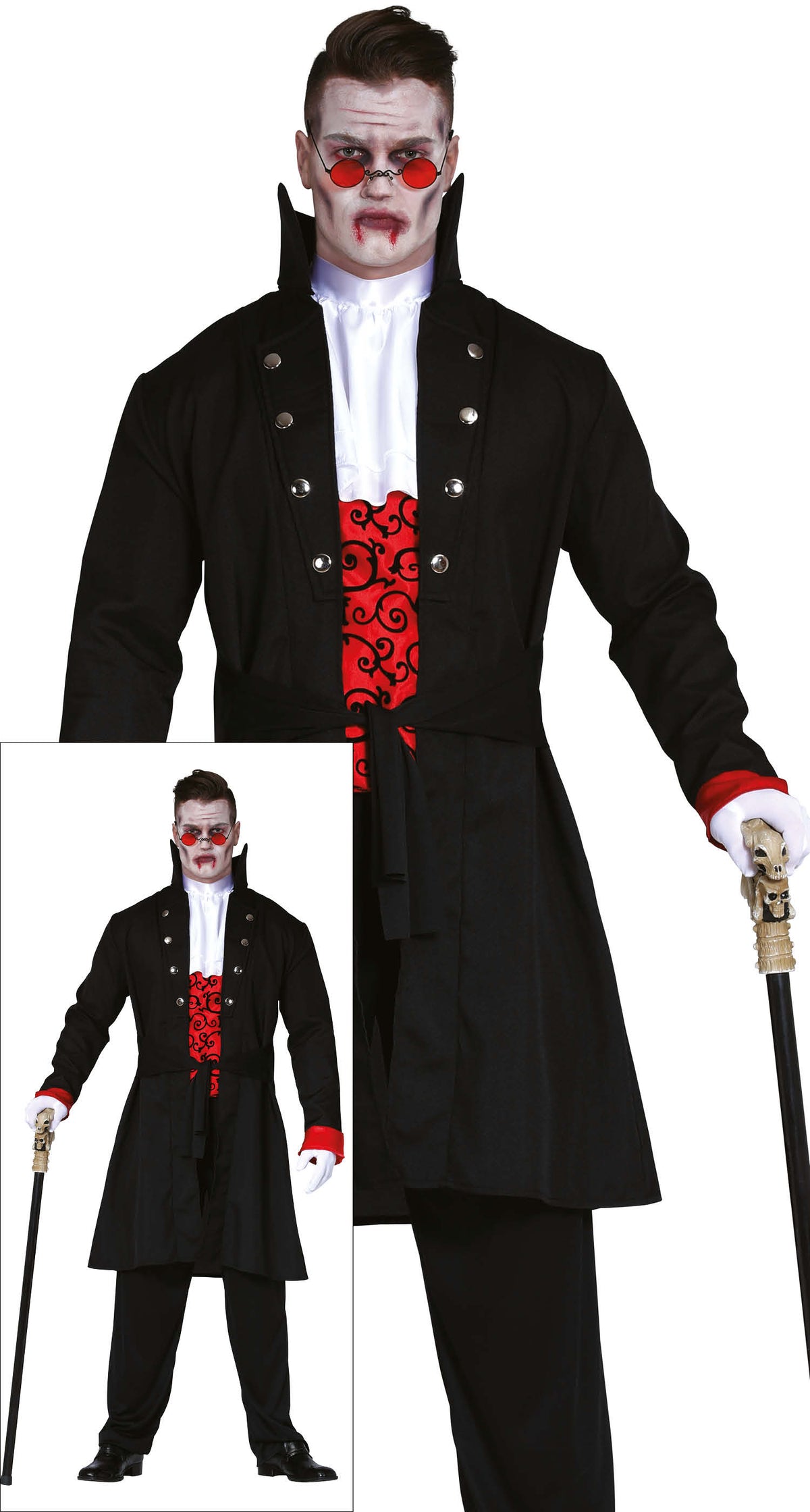 Kostuum Dracula met cape heren