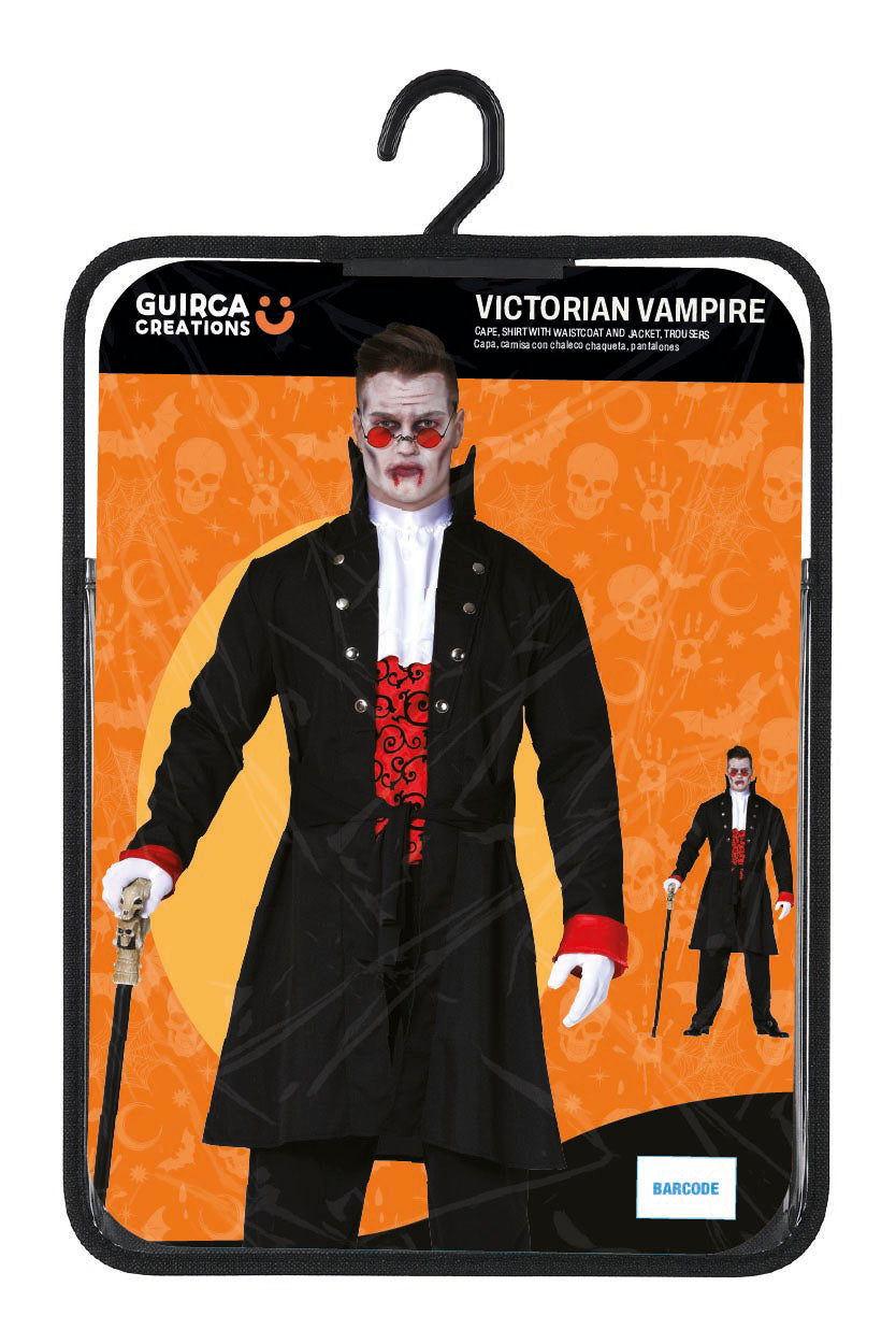 Kostuum Dracula met cape heren - foto 4