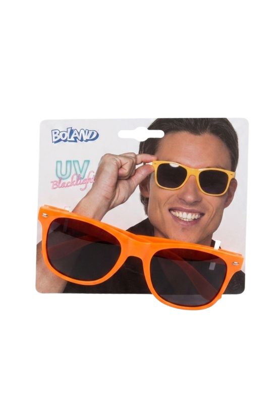 Feestbril Oranje UV Blacklight – Boland