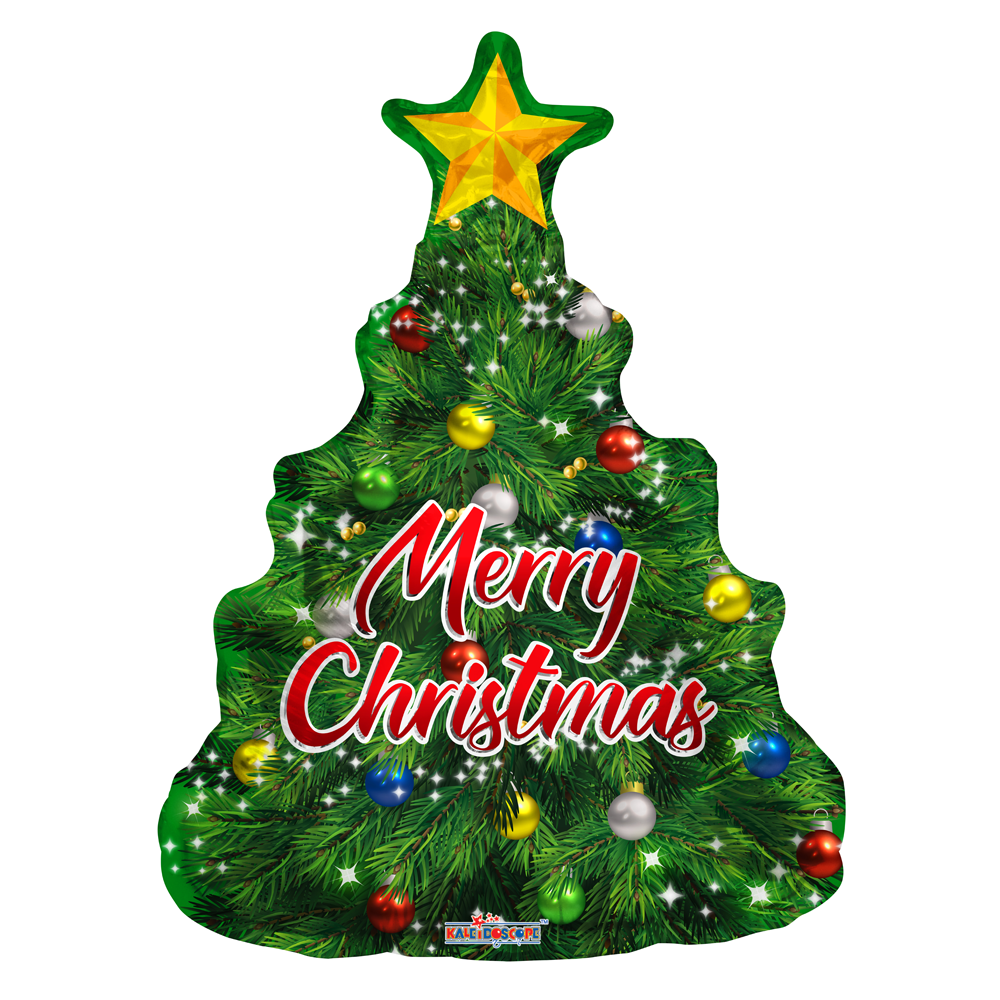 Folieballon XL Kerstboom 91 cm