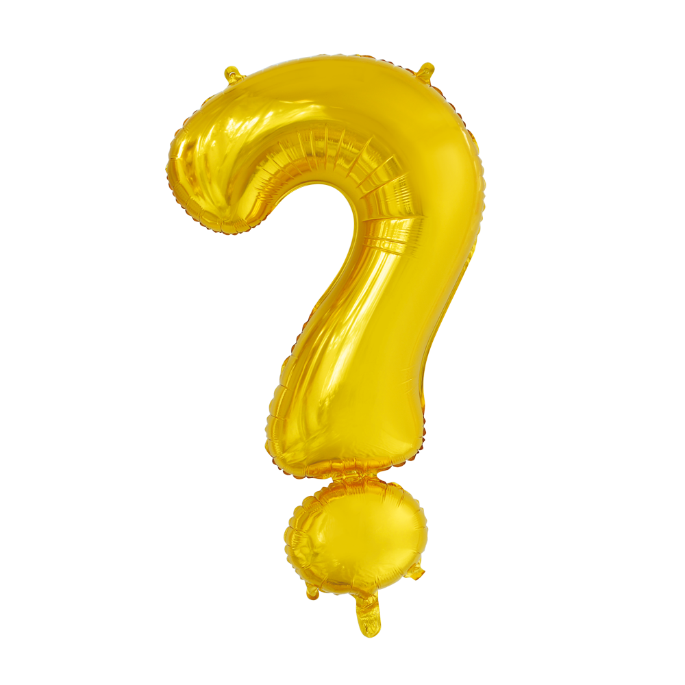 Folie letterballon goud 41 cm, teken ?