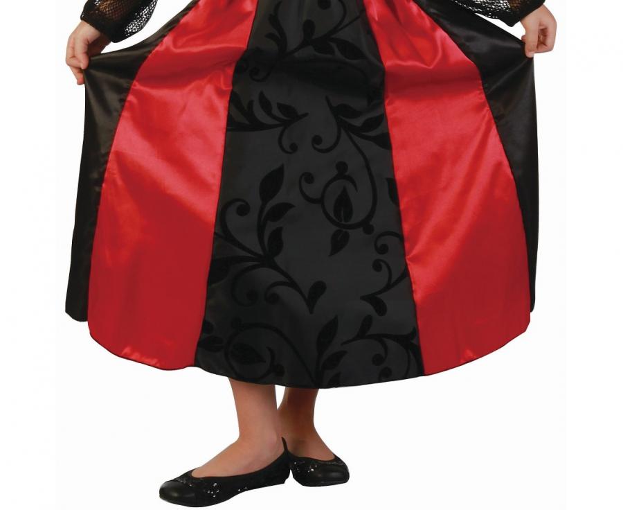 Kinderkostuum vampiermeisje rood-zwart - foto 3