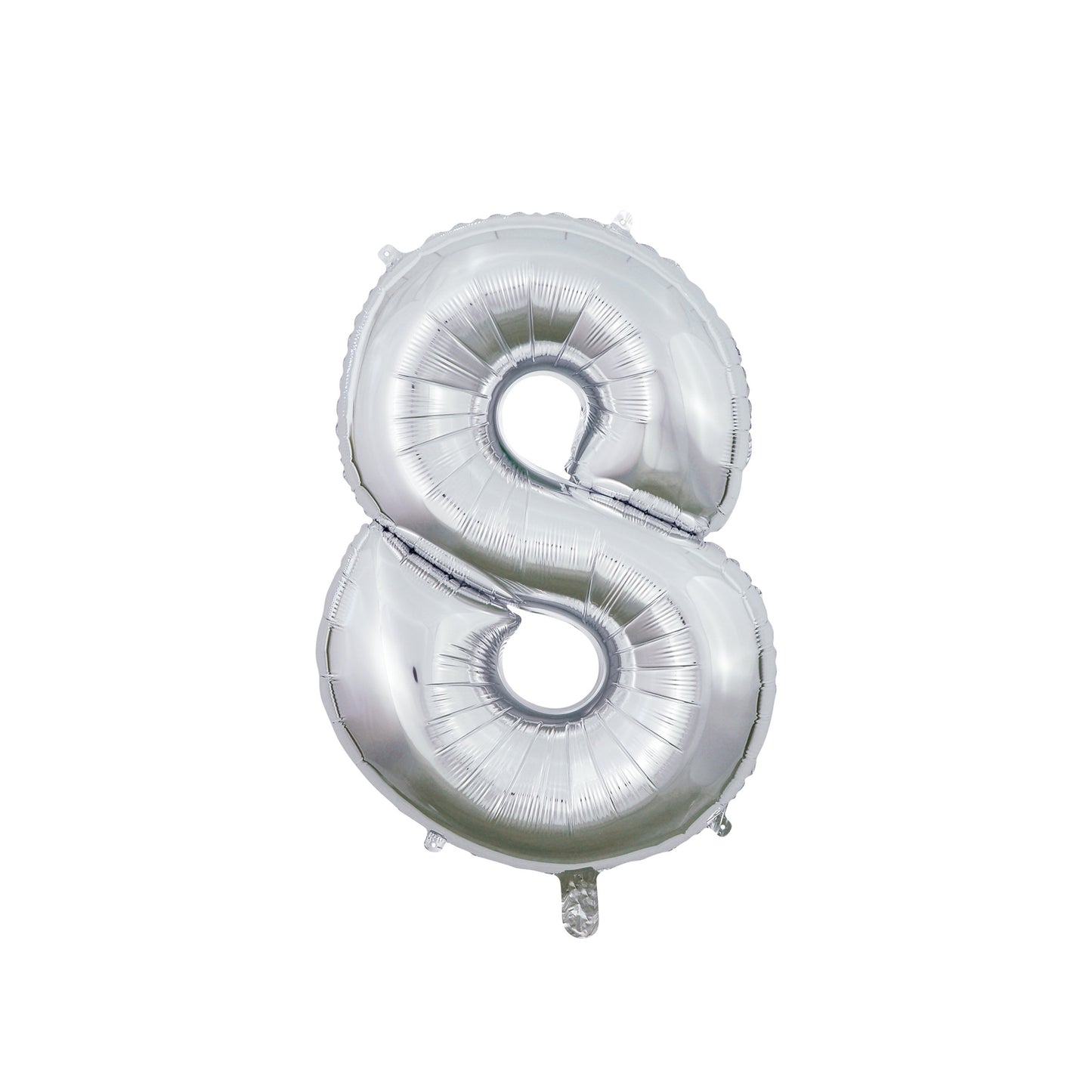 Folie Cijferballon Zilver 66 cm