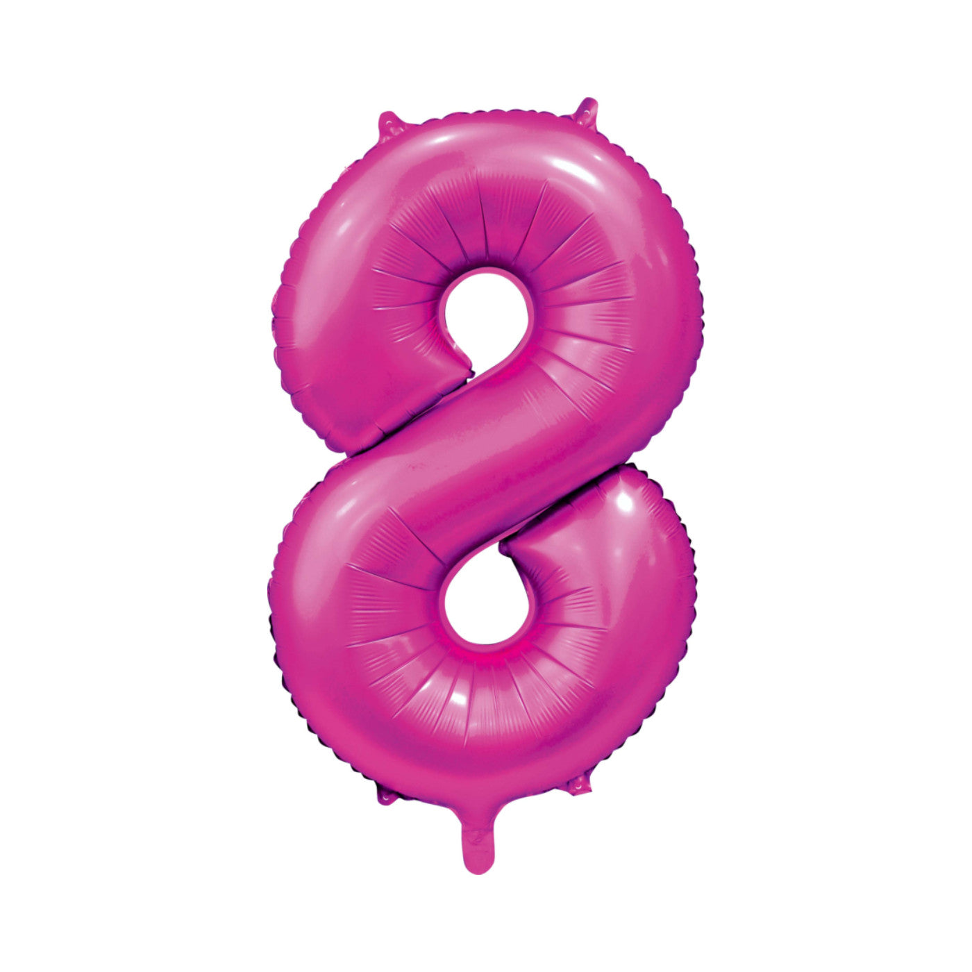 Folie cijferballon satijn hotpink 86 cm