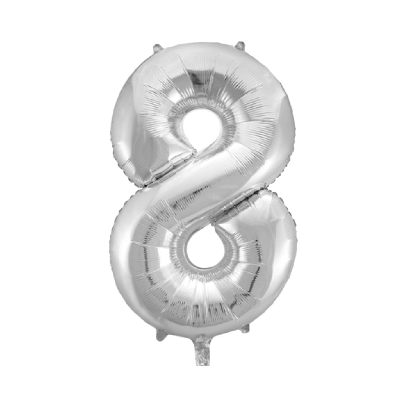 Folie cijferballon zilver 86 cm