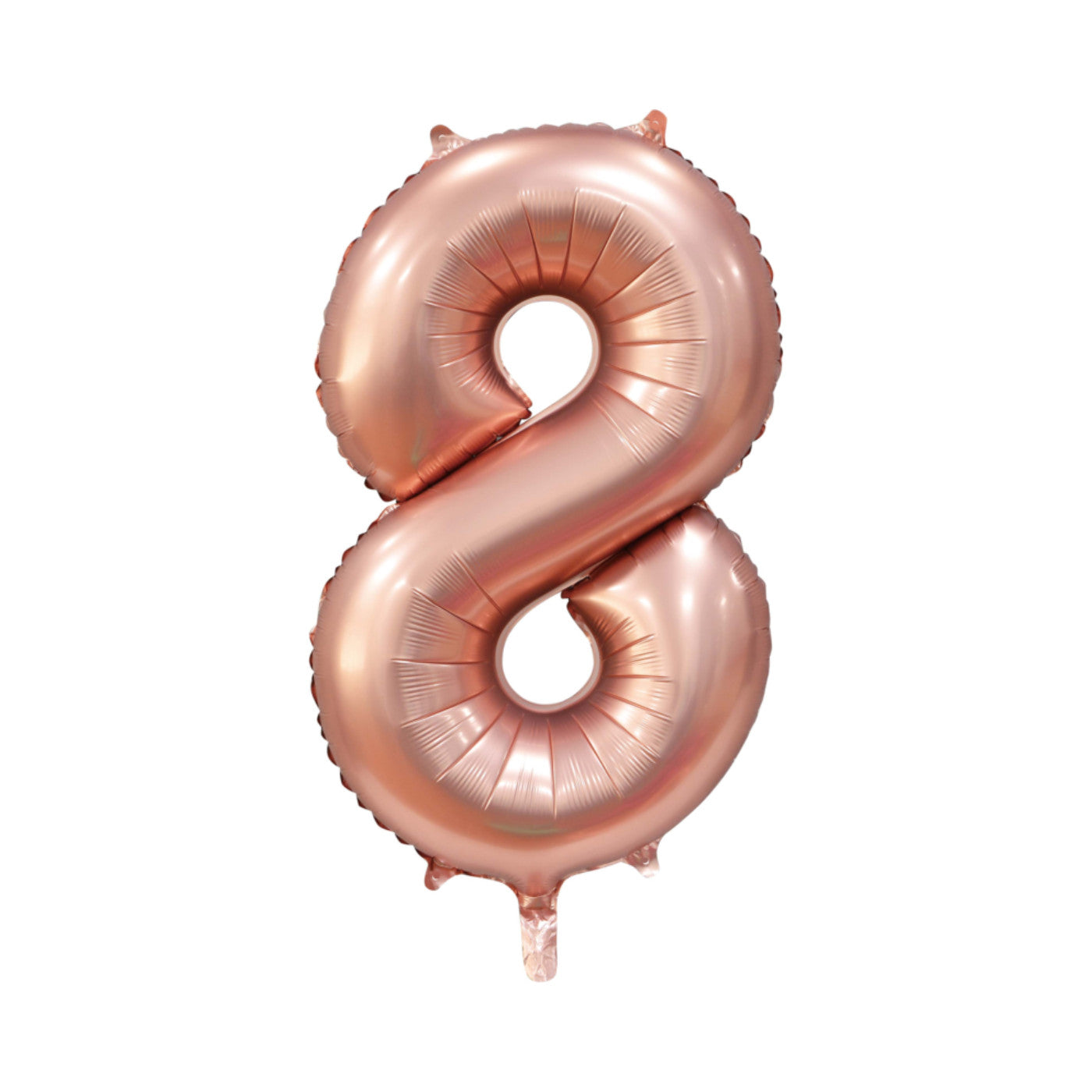 Folie cijferballon satijn rosé goud 86 cm