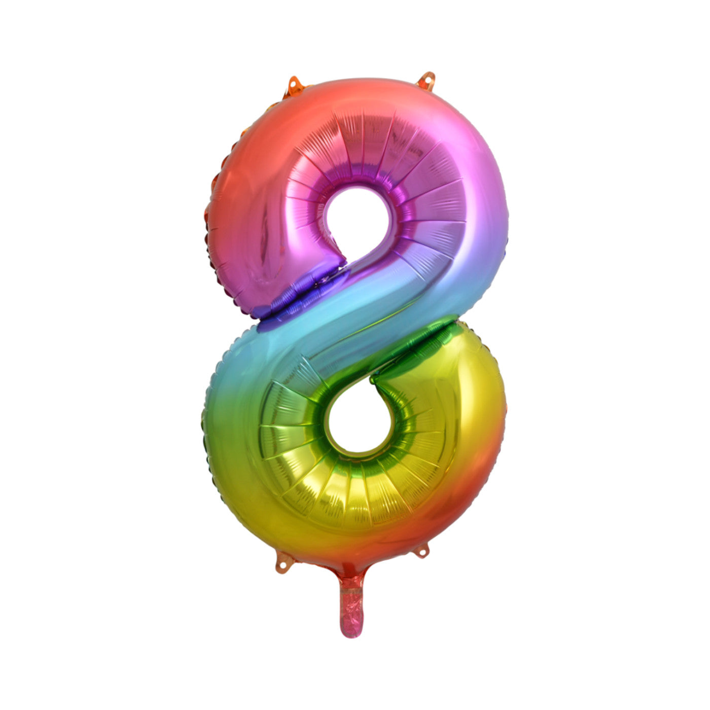 Folie cijferballon regenboog 86 cm