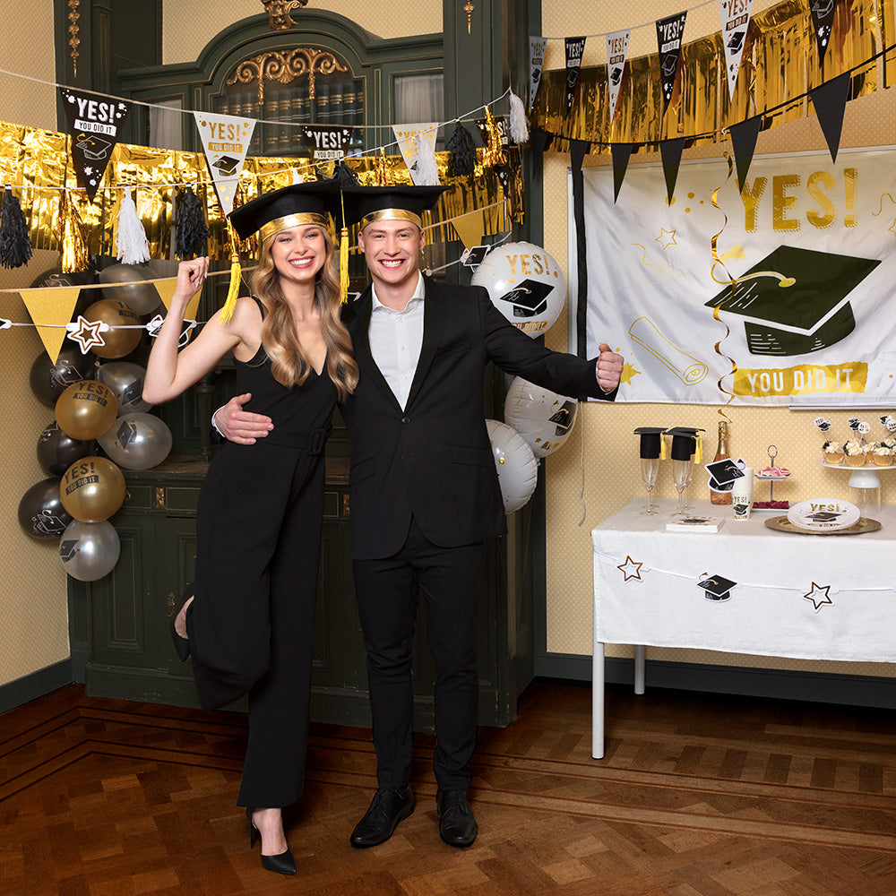 Afstudeerhoed postgraduate zwart goud - foto 3